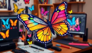 butterfly pixel art